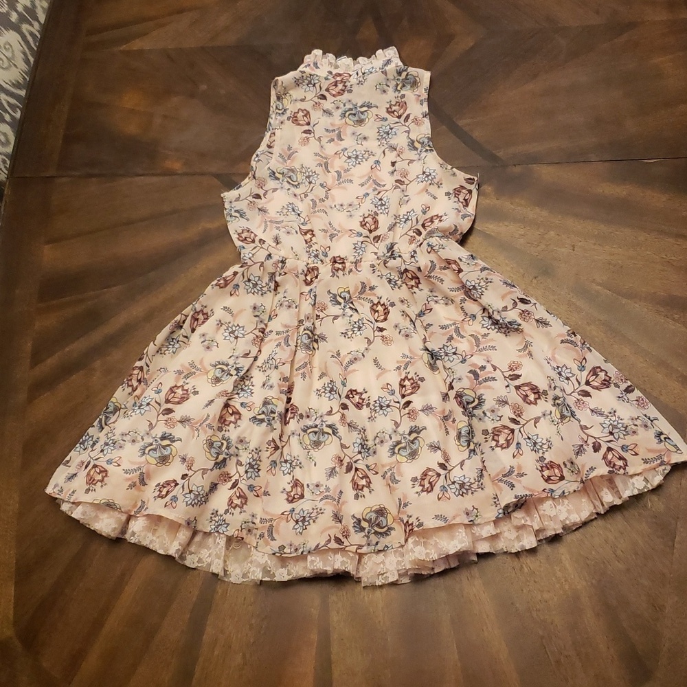 Knitworks Girls Pink, Purple, Teal  Sleeveless Lace Layered Sundress Size 10 - Picture 8 of 10